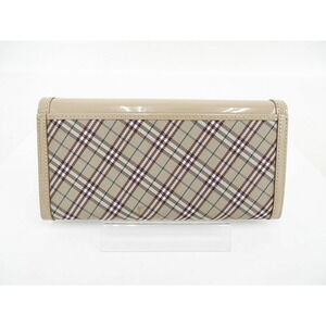 Burberry Wallet Beige Check Long BLUE LABEL